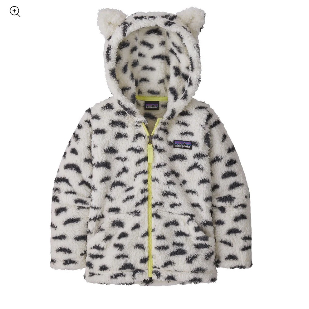 Patagonia Fuzzy Animal Print Hooded Jacket